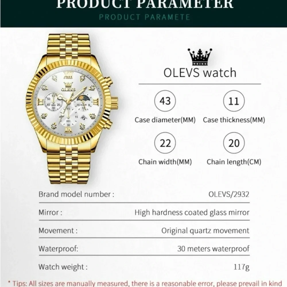 Olevs elegant gold